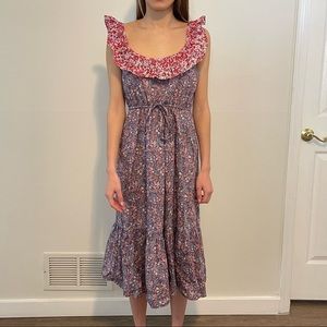 Jcrew floral midi dress